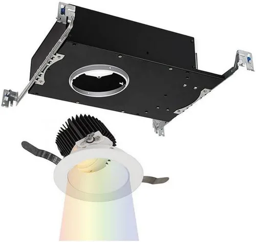 Vista 3 de WAC Lighting R3ARAT-F927-HZWT Aether redondo ajustable con 90 luces LED CRI inundación del motor 50 haz 2700K cálido, blanco neblina blanco