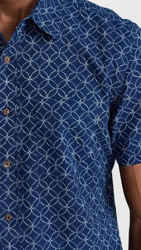 Vista 6 de Faherty Camisa de algodón tropical de manga corta para hombre