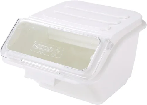 Vista 2 de Restaurantware Contenedor de ingredientes rectangular blanco de 2.6 galones