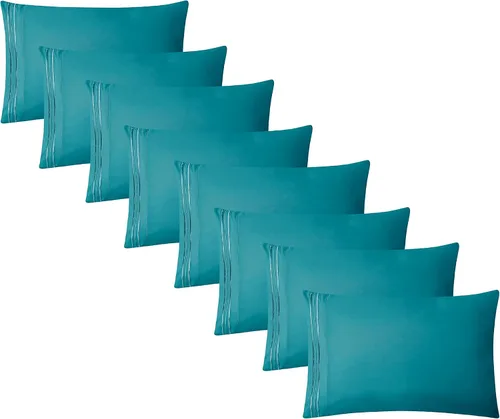 Vista 42 de Clara Clark Fundas de almohada de tamaño estándar – Funda de almohada ultra suave, fundas de almohada de microfibra ligera tamaño Queen – Juego de 2