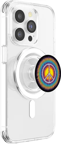 Vista 3 de Sunburst Peace SIgn Groovy 70s Retro Peace Sign PopSockets MagSafe PopGrip para iPhone