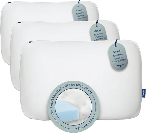 Vista 14 de [Usado] Almohada de espuma viscoelástica de Casper Sleep Essential con enfriamiento, tamaño estándar – Espuma viscoelástica firme con cubierta