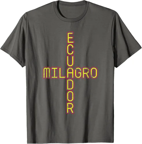 Vista 30 de Milagro Ecuador Travel, Orgullo, Bandera de Ecuador, Camiseta Milagro, Negro