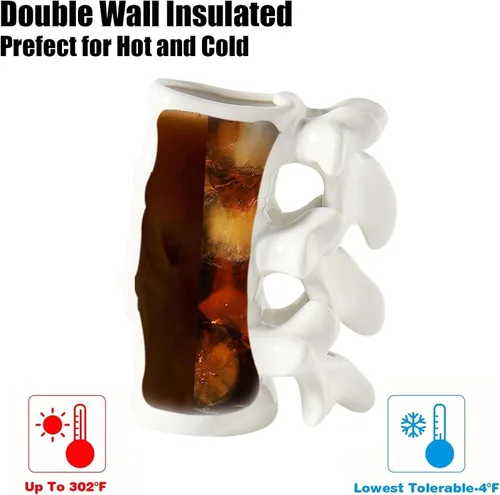 Vista 9 de Taza de Café Divertida, Lindas Tazas de Café de Cerámica, Tazas de Café de Cerámica Grandes y Novedosas, Tazas de Café Blancas de 12oz, Regalos