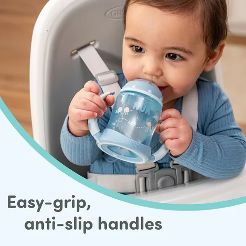 Vista 4 de NUK Learner - Vaso para sorber, 5 onzas, paquete de 2, color azul