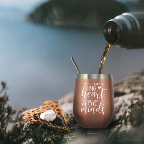 Vista 3 de ELEGANTPARK Regalos para profesoras para mujeres, taza de profesora de parte de estudiantes y profesores, regalos de agradecimiento para graduación