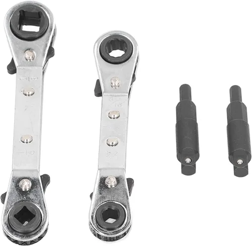 Vista 6 de Llave de servicio HVAC Llave de trinquete de acero inoxidable de 3/8 a 1 / 4 pulgadas / 5/16 a 1 / 4 pulgadas Herramienta de refrigeración