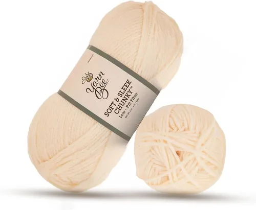 Vista 22 de Yarn Bee 5 – Hilo acrílico voluminoso para ganchillo y tejer – Madeja suave, 193 metros – Negro