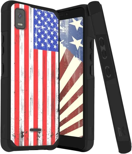 Vista 10 de TJS Compatible con Cricket Debut Smart 2022 Funda de teléfono (azul)