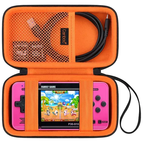 Vista 11 de Canboc Carrying Case for WELLST·G Handheld Game -Preloaded 220 Retro Video Games/ My Arcade Atari Pocket Player Pro Game Console, Mesh Pocket fits