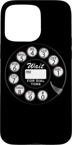 Vista 31 de Divertida caja del teléfono del dial rotatorio analógico retro retro negro lindo negro para el iPhone 17
