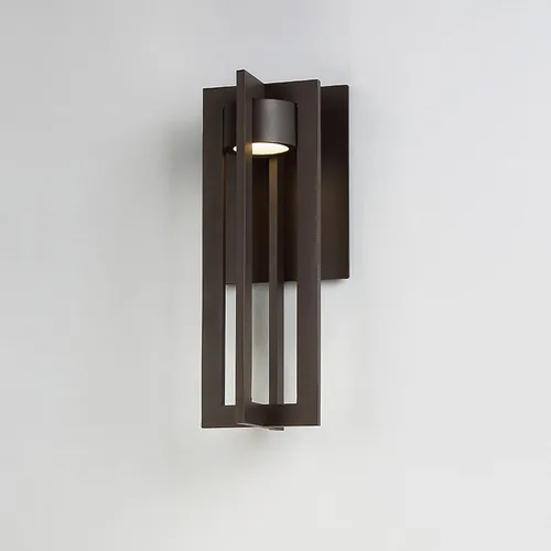 Vista 3 de Lámpara de pared LED para interiores y exteriores de 16 pulgadas de cámara 3000K en bronce