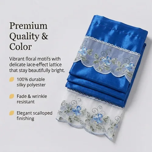 Vista 6 de YHSF Set de cortinas de cocina de 3 piezas con cenefa - Juego de cortinas de ventana de 2 niveles y cenefa con diseño de bolsillo para barra