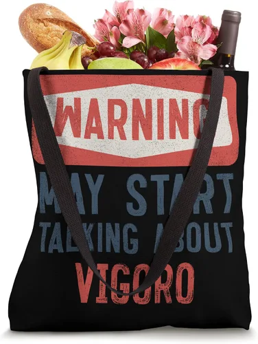 Vista 4 de Warning May Start Talking About Vigoro Player Tote Bag
