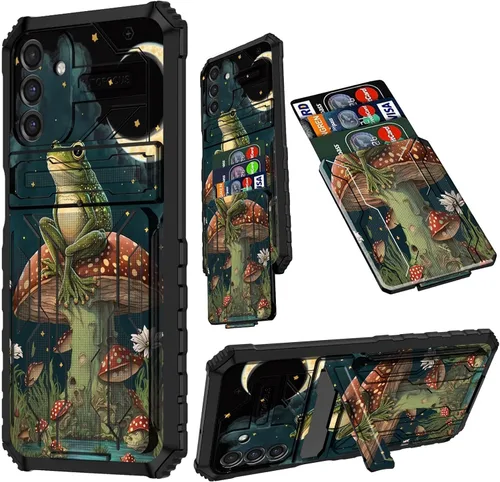Vista 15 de Funda para Samsung A13 5G, Galaxy A13 5G con tarjetero desmontable atril resistente a prueba de golpes funda protectora para Samsung Galaxy A13 Gato