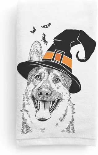 Vista 9 de Inkopious Bare Benson The German Shepherd - Toalla de mano decorativa para baño y cocina