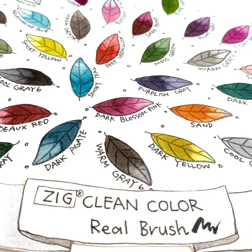 Vista 8 de Kuretake ZIG Clean Color Real Brush NUEVO 30 colores con puntas de pincel flexibles, bolígrafos de acuarela para pintar, dibujar, caligrafía