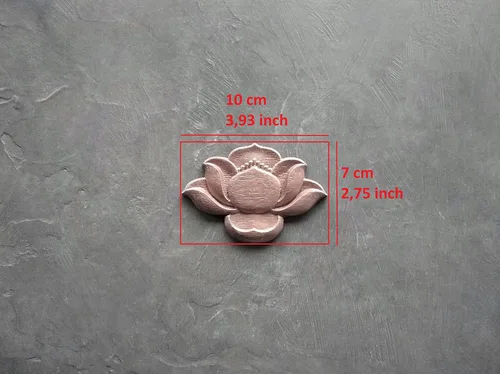 Vista 2 de Silicone Mold Lotus Furniture Applique Lotus Mold Decorative Lotus Resin Onlay Mould Furniture Decor Molding Resin Molds Lotus flower