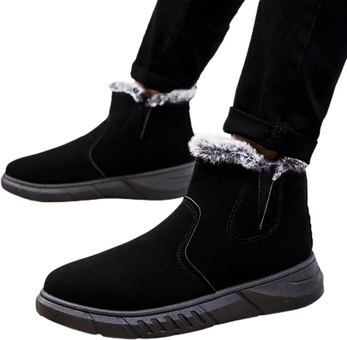 Vista 9 de Men's Snow Boots, Comfortable Wide Width Winter Boots, Insulated Winter Snow Boots with Anti Slip Rubber Outsole, Soft Lightweight Men Duck Rain