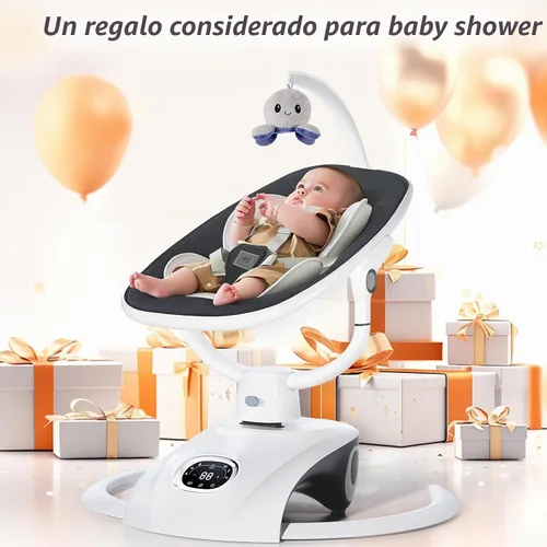 Vista 6 de VaVaSoo - Columpio eléctrico para bebés Mamroo 6 Motion Automatic Newborn para niña y niño regalo con control remoto, 5 velocidades, 13 melodías