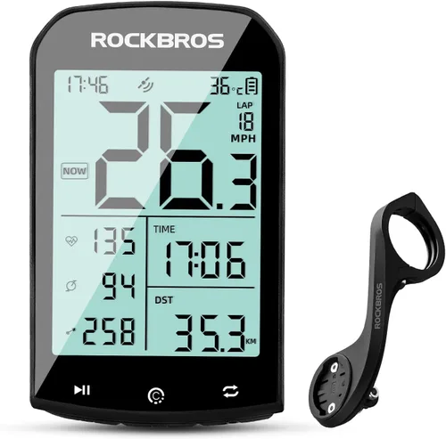 Vista 8 de ROCKBROS Ordenador de bicicleta inalámbrico Ciclismo Computadoras ANT+ Bluetooth bicicleta velocímetro odómetro bicicleta con sensor de cadencia