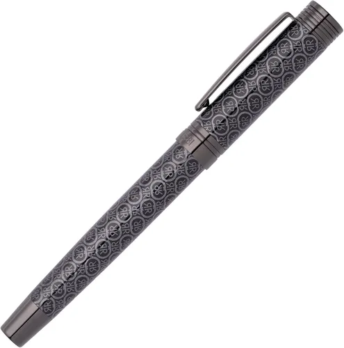 Vista 4 de Cerruti 1881 Pluma Estilográfica Logomania Gris Caja Regalo