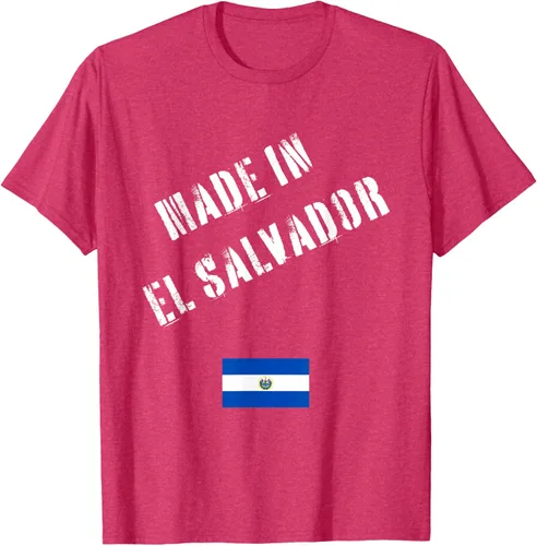 Vista 18 de Camiseta divertida Made in El Salvador con bandera
