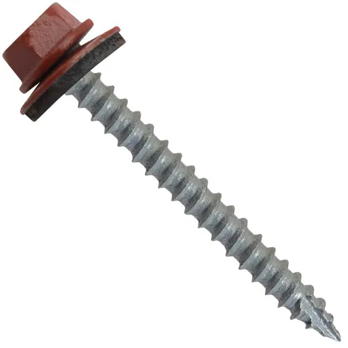 Vista 161 de TORNILLOS PARA TECHOS DE METAL #14: (250) Tornillos x 1" ABC GRIS Tornillo para techo de chapa metálica con cabeza hexagonal y arandela.