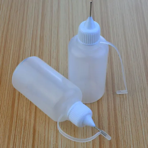 Vista 4 de bantoye 10 pcs punta de aguja aplicador de pegamento Botella Bricolaje Quilling Herramienta punta de precisión pegamento plástico líquido Dropper