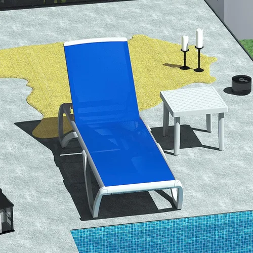Vista 11 de Domi - Tumbona de aluminio para exteriores con respaldo ajustable, para playa, patio, balcón, piscina (1 silla marrón)