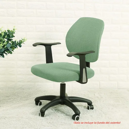 Vista 9 de Yikko Funda para silla de comedor, fundas elásticas para silla de comedor, súper ajuste, anti-polvo, funda de asiento de escritorio de elastano Verde