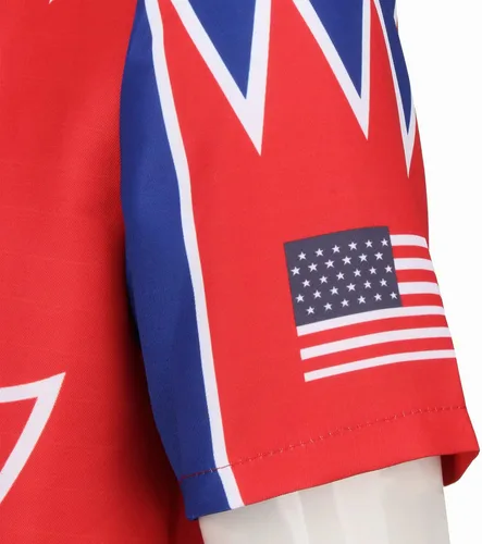Vista 5 de Disfraz de Ricky Bobby de manga corta, camisa y gorra, traje para hombres y adultos, Talladega Nights Wonder Halloween Cosplay Props