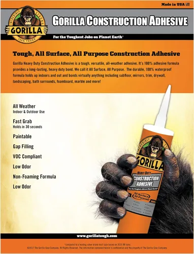 Vista 3 de Adhesivo de construcción Gorilla resistente, 8020001-4