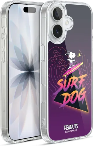 Vista 43 de Head Case Designs Funda de gel suave con licencia oficial de Peanuts Tropical Surf Snoopy Aloha Disco compatible con Apple iPhone 13 Mini Surf