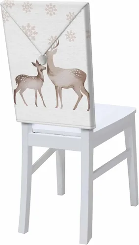 Vista 18 de Fundas para respaldo de silla de comedor, bolas de Navidad con diseño de copo de nieve en color rojo de invierno, fundas para sillas de cocina Árbol