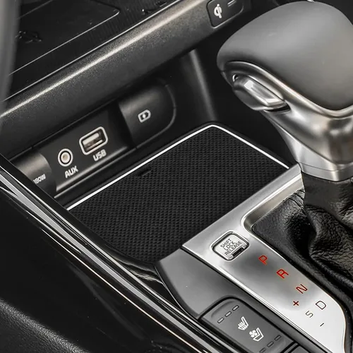 Vista 5 de SMABEE Tapete antideslizante para puerta de automóvil para Kia Forte GT GT-line 2022-2024 / Kia K3 Cerato 2021-2024 - Forro de consola central