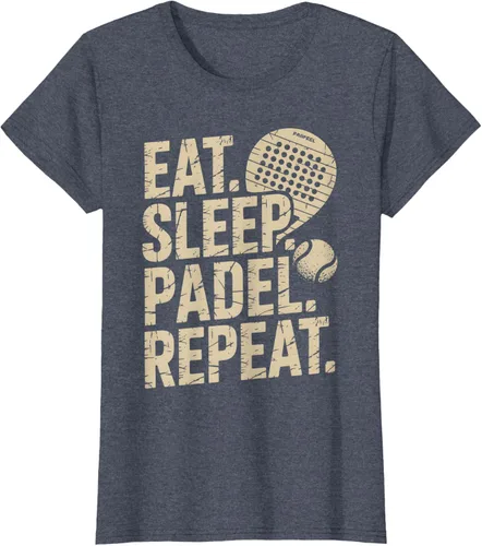 Vista 92 de Camiseta Eat Sleep Padel Repeat Padel Jugador de Tenis