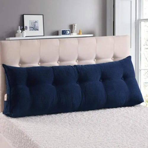 Vista 9 de Cojín triangular Vercart para cama y sofá en forma de cuña, para apoyar la espalda, para leer, soporte lumbar, con funda removible.
