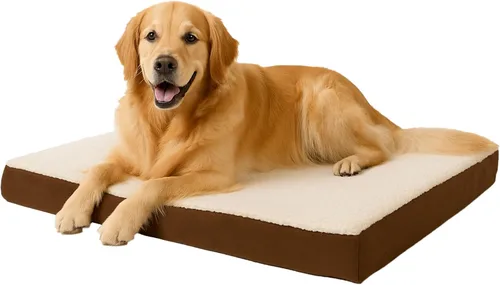 Vista 17 de PETMAKER Cama ortopédica para perros, cama para perros de espuma viscoelástica de 2 capas con funda Sherpa lavable a máquina, cama para perros