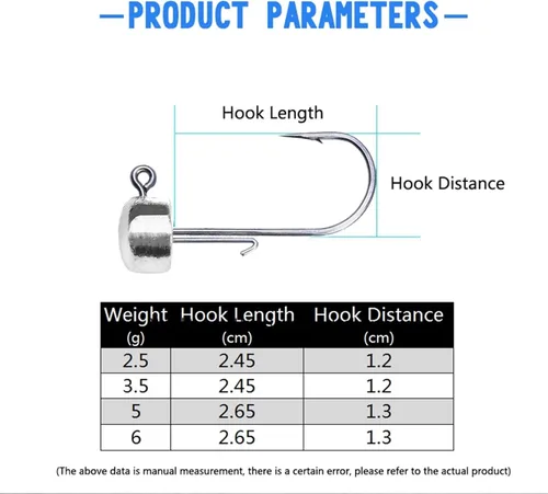 Vista 4 de Fishing Offset Jig 10PCS Fishing Hook 2.5g/3.5g/5g/6g Jig Head Stainless Steel Soft Fishhook Carp Bass Pescas Fishing Tackle Portable Fish Hooks Set
