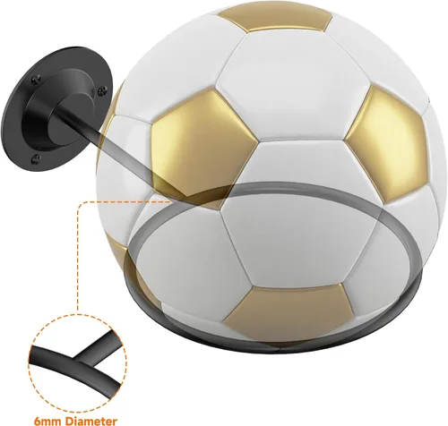 Vista 4 de S SUCHEK Soporte para pelotas de baloncesto y deportes, soporte de pared para baloncesto, fútbol, voleibol, fútbol, rugby
