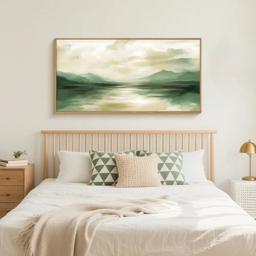 Vista 285 de FWIEXA Juego de Arte de Lienzo Bohemio Enmarcado para Pared, Cuadros Botánicos Verde Salvia Decoración de Pared, Impresiones de Arte de Plantas