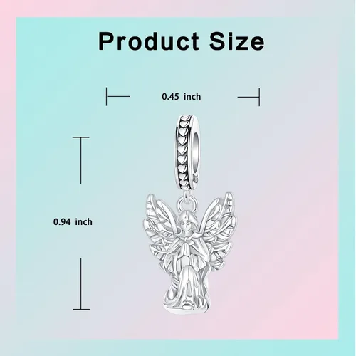 Vista 156 de LUXILLA Abalorio de plata de ley 925 para madre, hija, abuela, para familia, amor, madre, hija, abuela, para pulseras, collares, dijes, abalorios