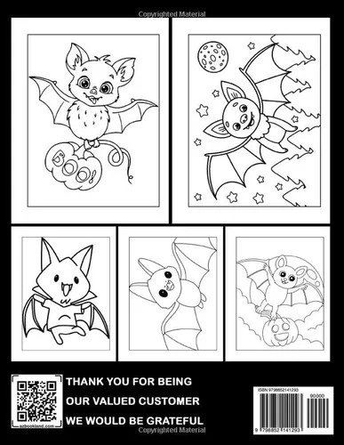 Vista 2 de Cute Bats Coloring Book Fabulous Coloring Pages With Unique Illustrations Ideal Gift For All Ages Relaxation And Stress Relief