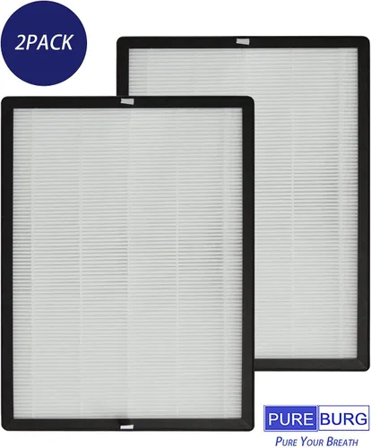 Vista 2 de PUREBURG Filtro de repuesto compatible con purificador de aire TaoTronics TT-AP007, 2 unidades de carbón activado HEPA H13 2 en 1 4 etapas