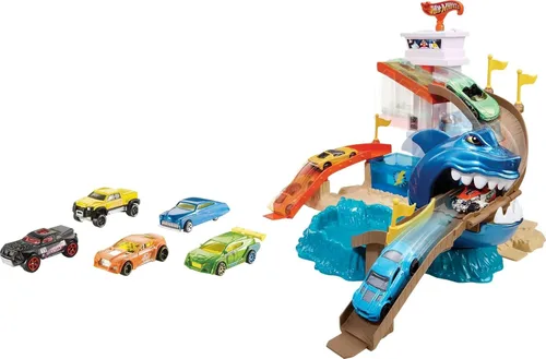 Vista 5 de Pista para autos con cocodrilo Hot Wheels Ultimate Gator Car