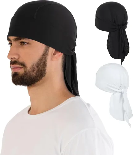 Vista 12 de MELASA Cooling Do Rags - Forro para casco de calavera, bandanas para hombres, correr, ciclismo, motocicleta Negro