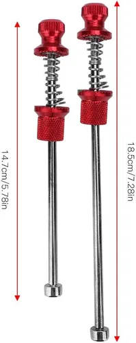 Vista 6 de Brocheta de liberación rápida para eje de bicicleta, brochetas de rueda de bicicleta de aleación de aluminio, ruedas antirrobo de bicicleta, piezas