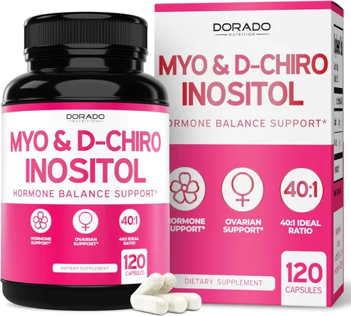 Vista 9 de Suplemento de Myo-Inositol y D-Chiro Inositol para Mujeres (360 Cápsulas, 2050mg por Porción, Relación Ideal 40:1 de Myo Inositol) Equilibrio