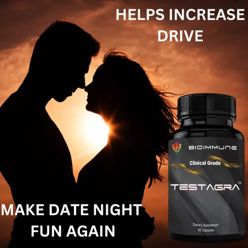 Vista 3 de BioImmune TESTAGRA Potenciador de testosterona para hombres. Concentrado 10 veces - 90 cápsulas - Aumenta la fuerza muscular magra de impulso. Saw